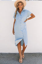 Load image into Gallery viewer, The Dawn Chambray Shirt Dress
